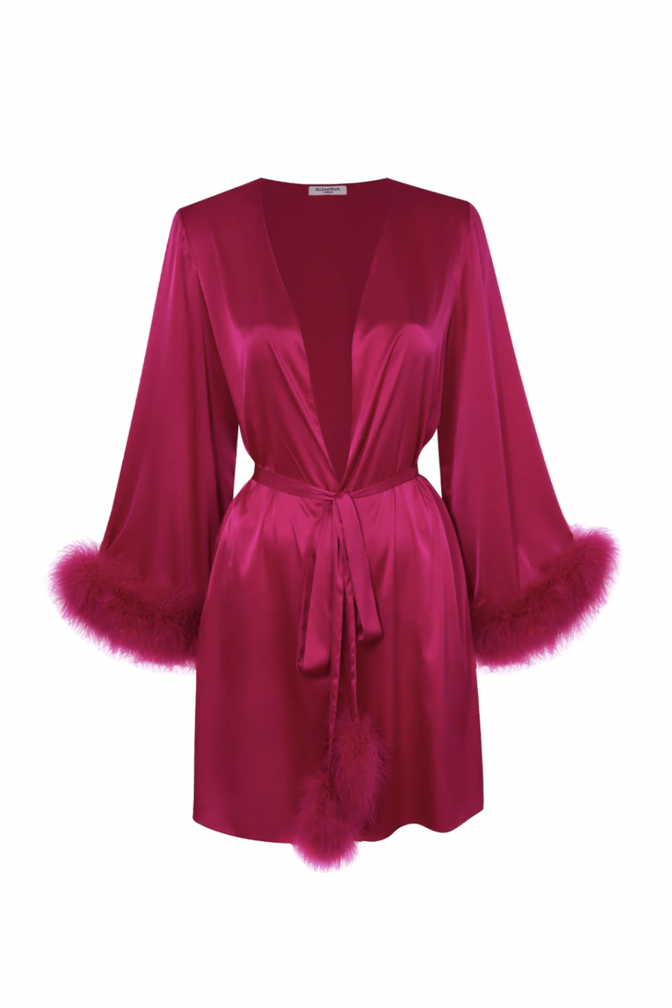 Kitty silk and feather robe  