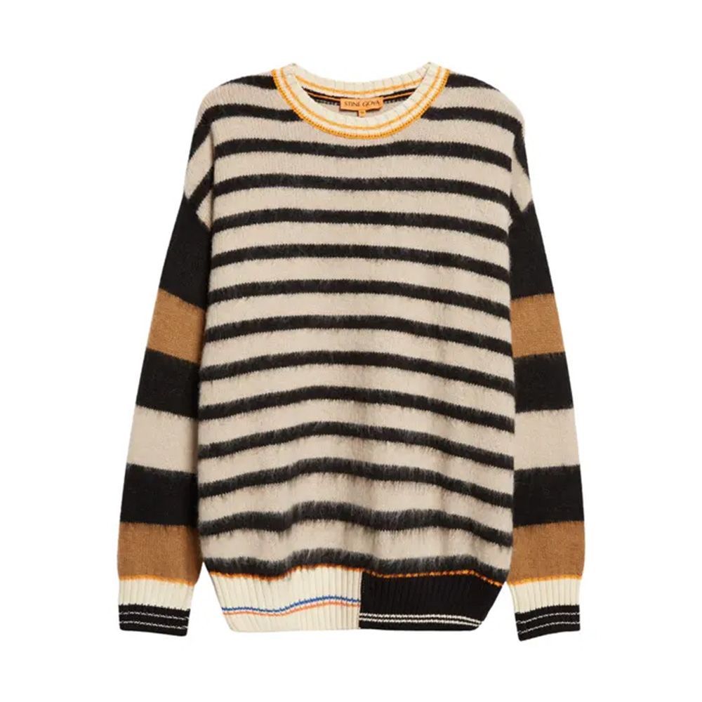 Tan striped outlet sweater