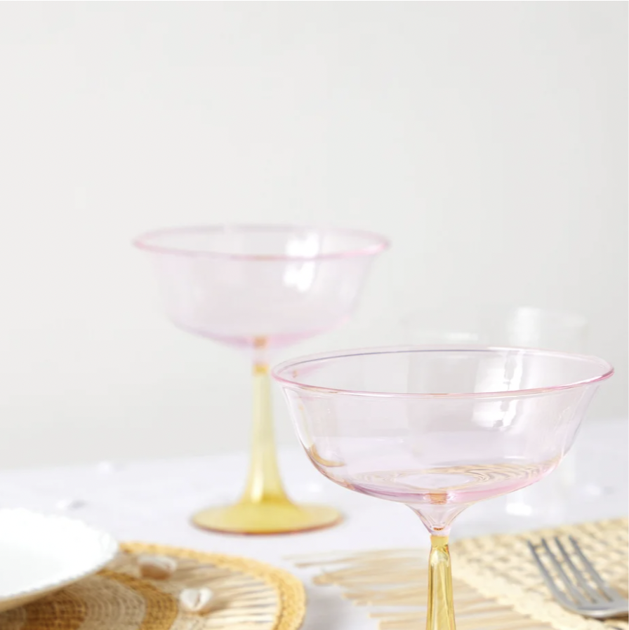 Set Of Two Coupe Glasses