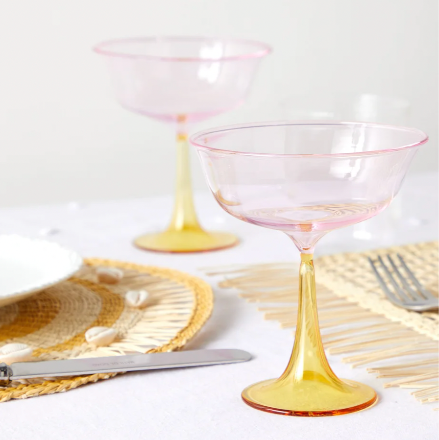 Set Of Two Coupe Glasses Set Of Two Coupe Glasses