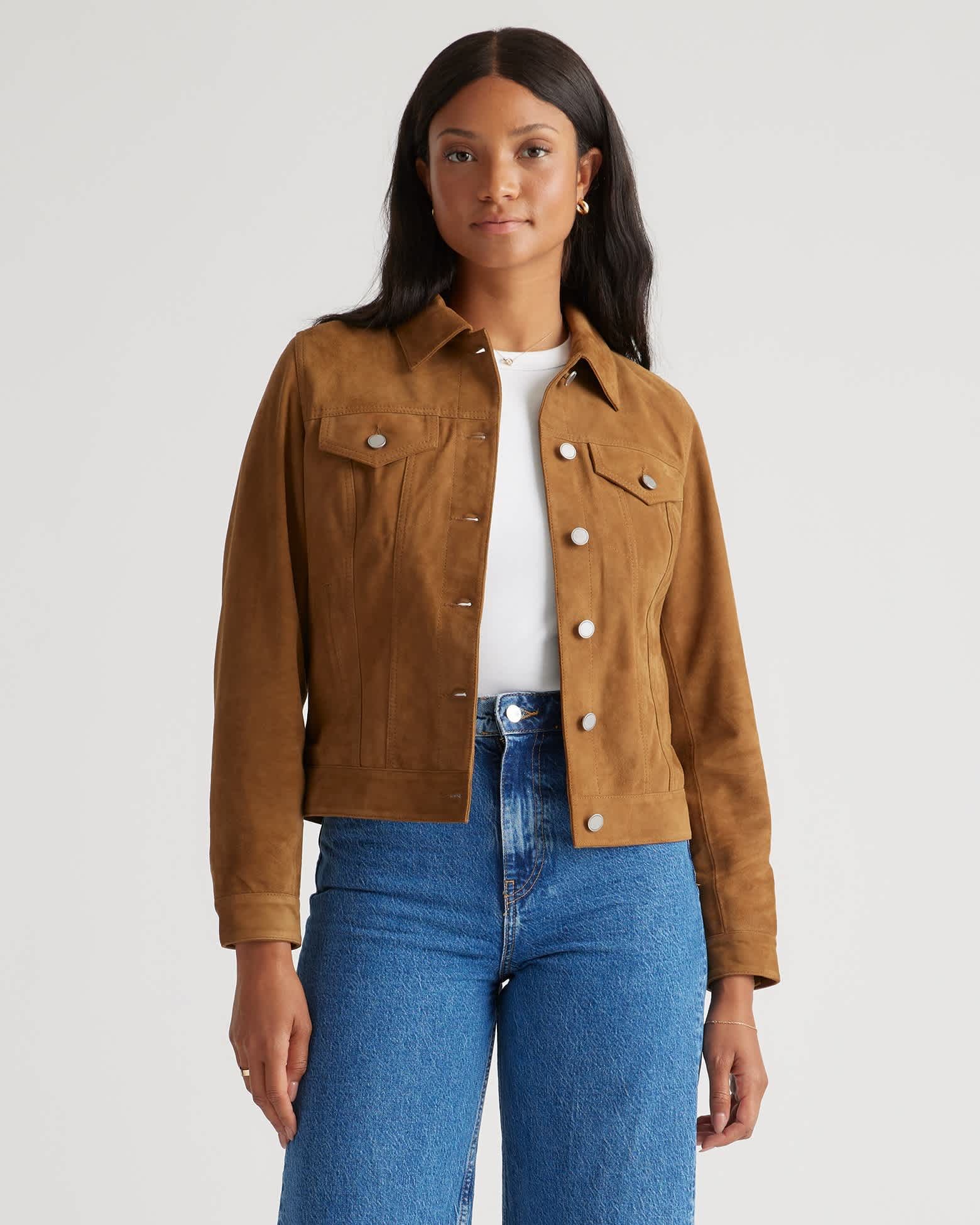 Jacket suede outlet women's