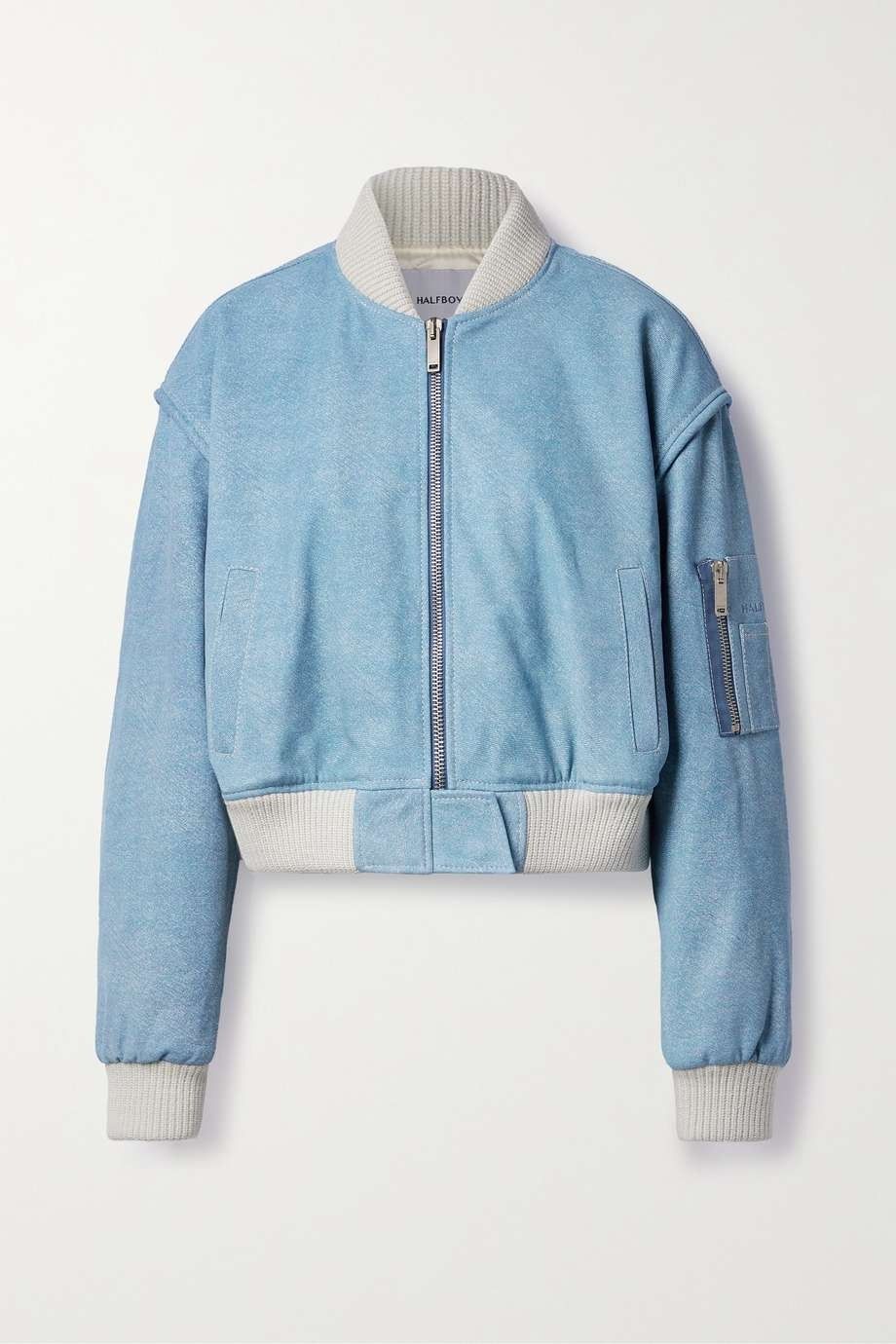 Printed suede bomber jacket Printed suede bomber jacket