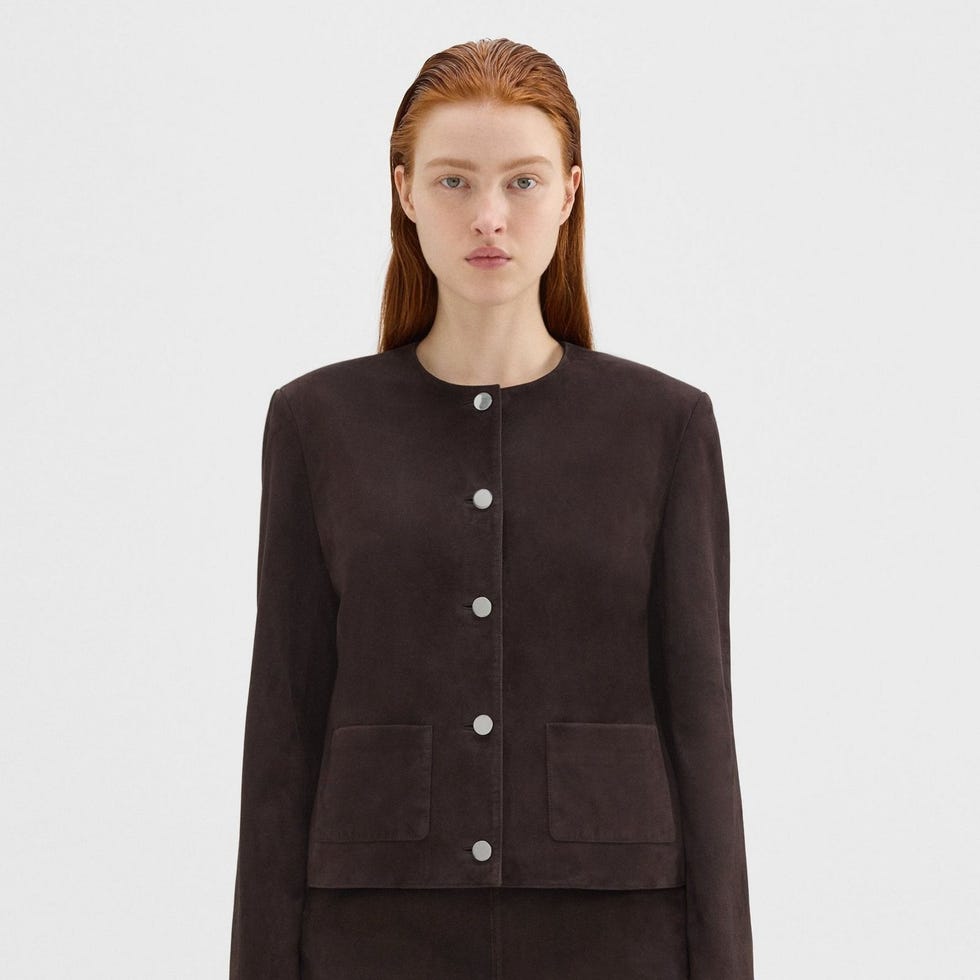 Cropped Jacket in Suede Cropped Jacket in Suede