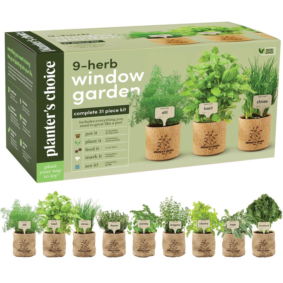 9 Herb Indoor Window Garden Kit 