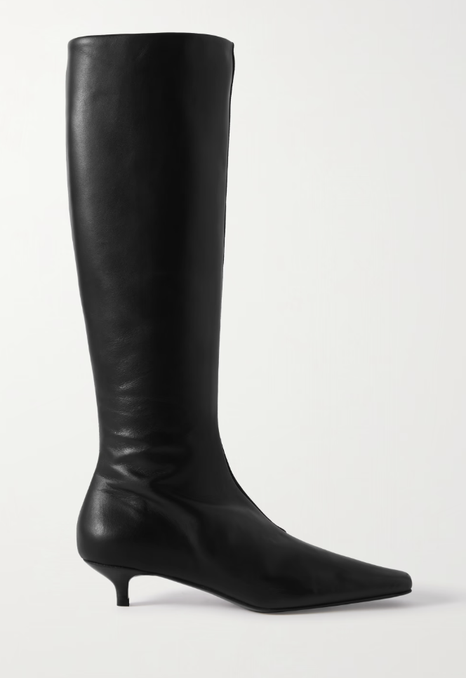 Leather and Suede Knee Boots