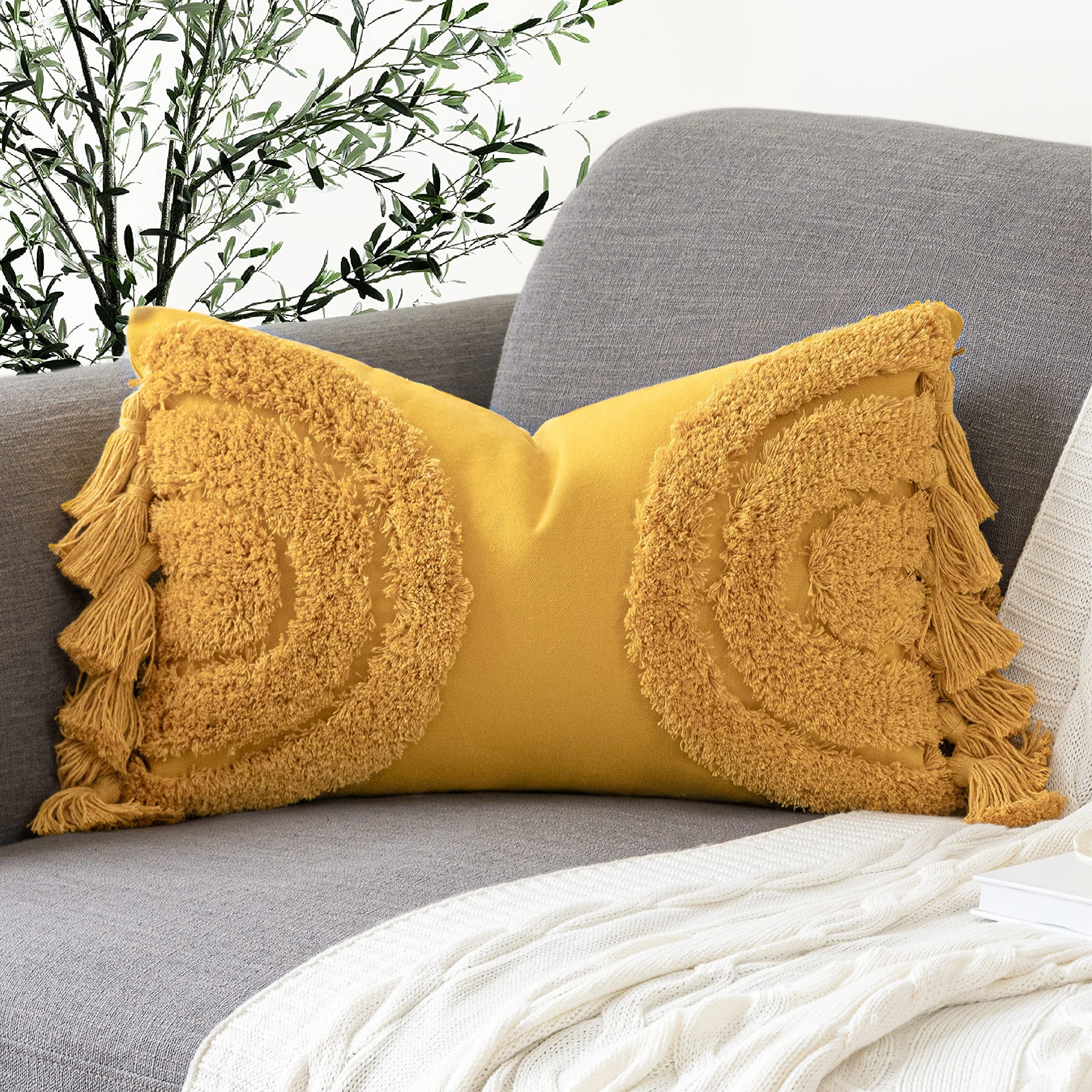 Mustard yellow hotsell accent pillows