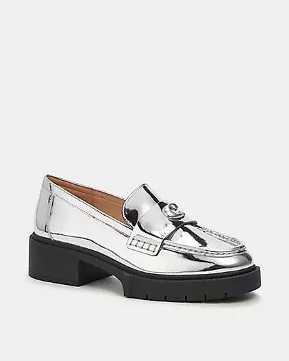 Leah Loafer In Silver Metallic