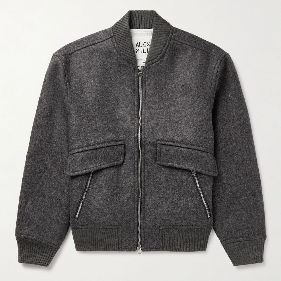 Wool-Blend Bomber Jacket Wool-Blend Bomber Jacket