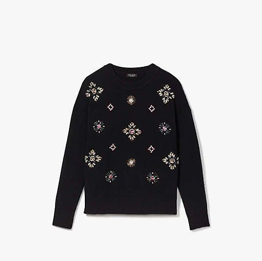Rhinestone Embellished Sweater