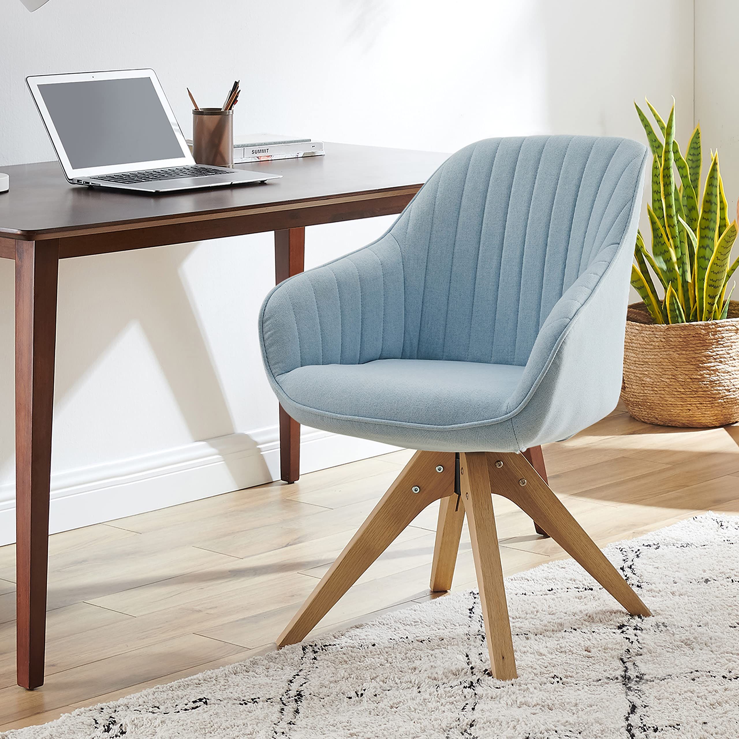 Blue desk chair with wheels hot sale