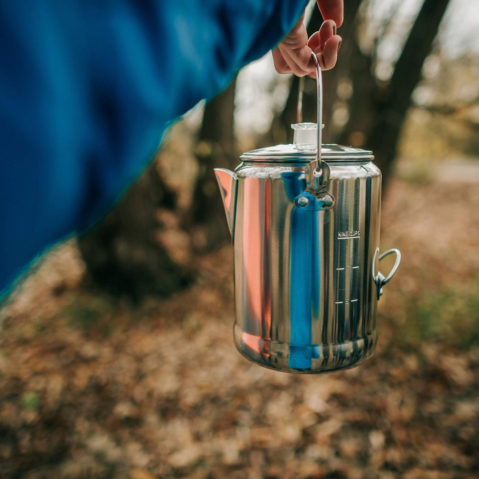 Camper's Percolator Coffee Pot 9 Cups (277) Silver