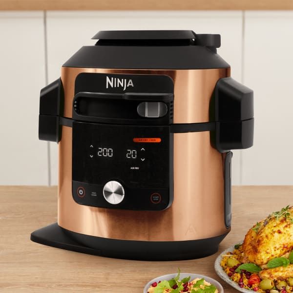 Ninja Deluxe Black & Copper Edition Foodi MAX 15-in-1 SmartLid Multi-Cooker with Smart Cook System 7.5L OL750UKDBCP