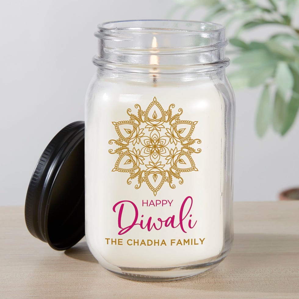 Diwali Personalized Farmhouse Candle Jar Diwali Personalized Farmhouse Candle Jar