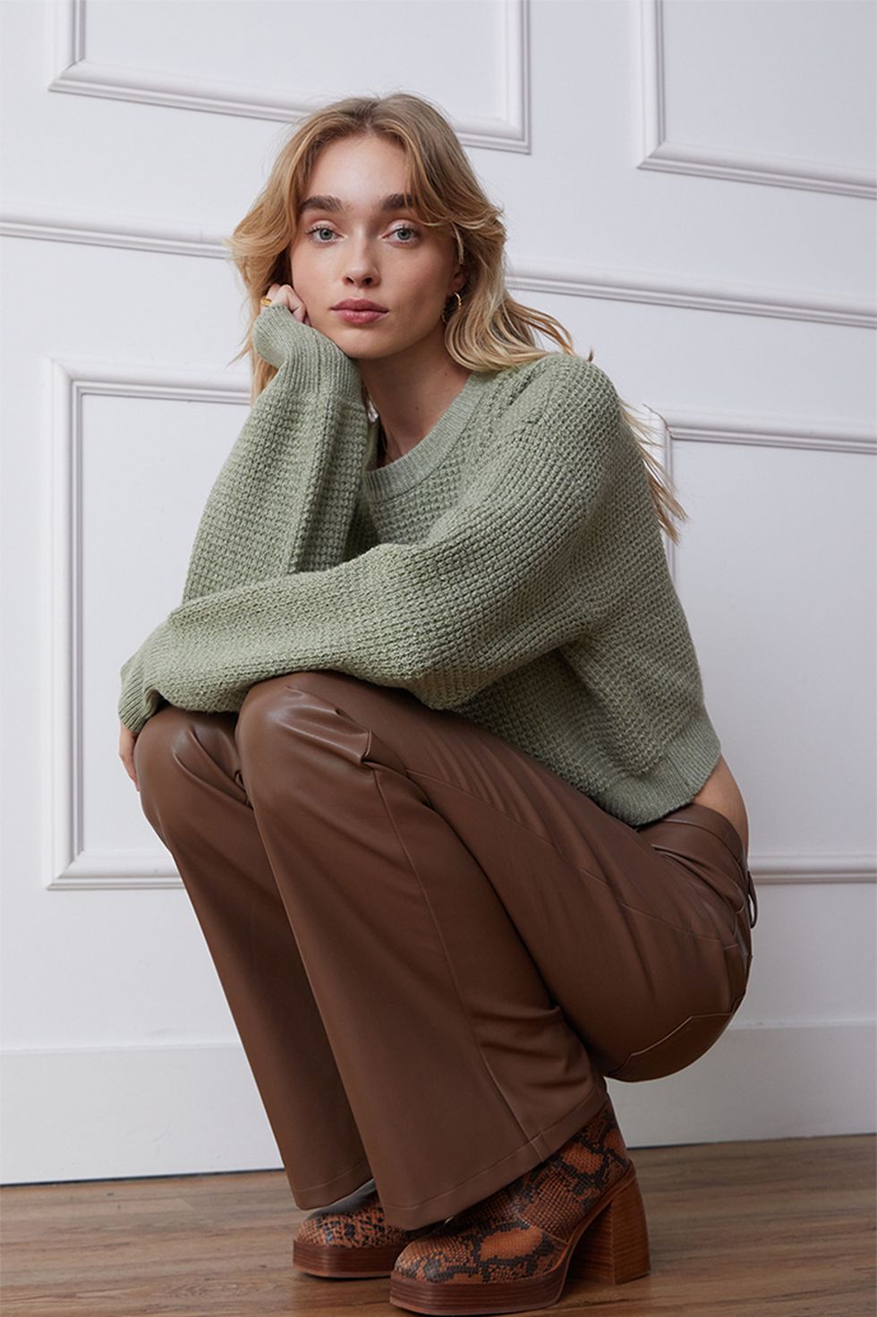 Eco Clover Waffle Knit Sweater