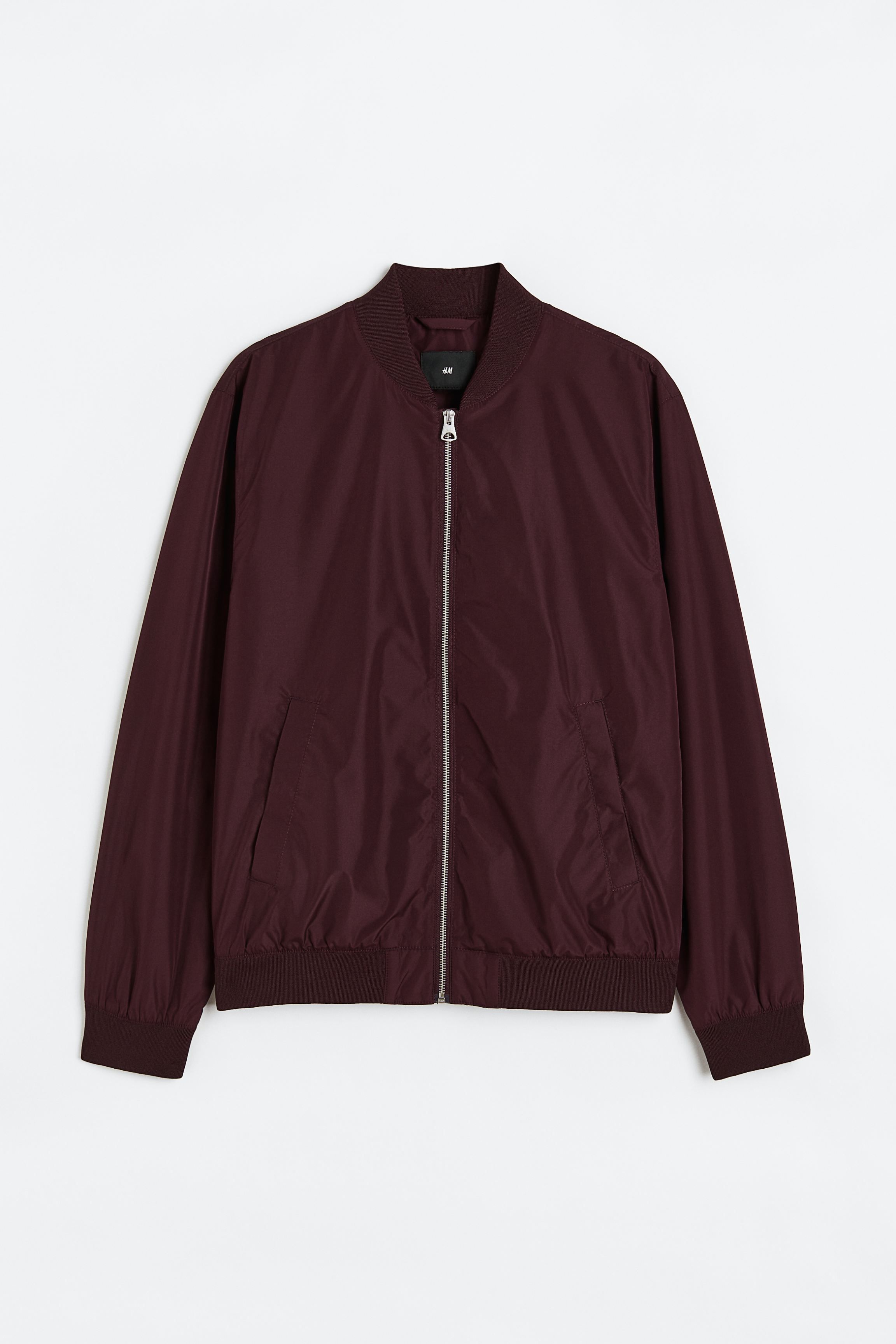 H&m burgundy clearance bomber jacket