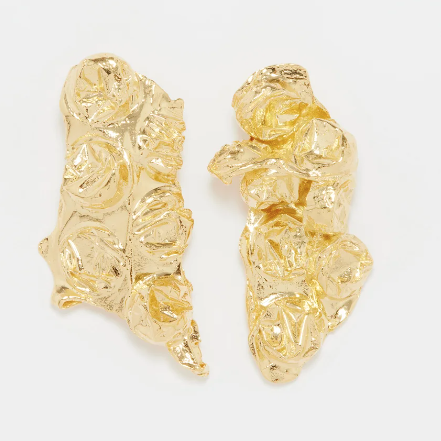 'Crushed Bubbles' 14kt Gold-Vermeil Earrings
