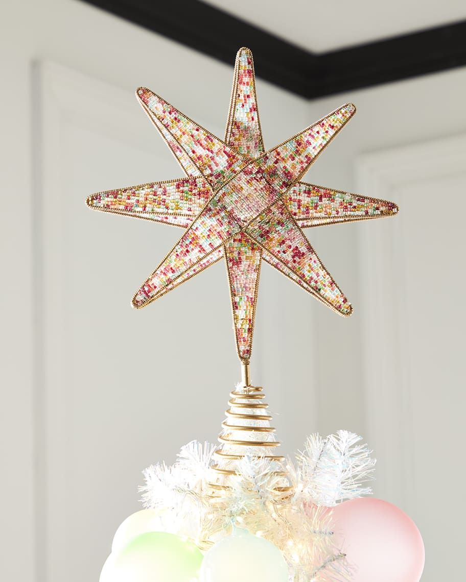 Coton Colors 15.5" Multi Colored Beaded Large Tree Topper