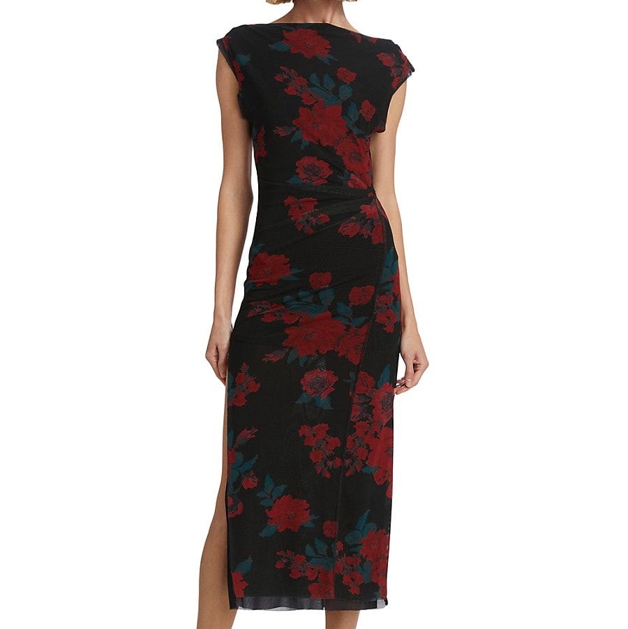 Carmel Floral Mesh Midi-Dress Carmel Floral Mesh Midi-Dress