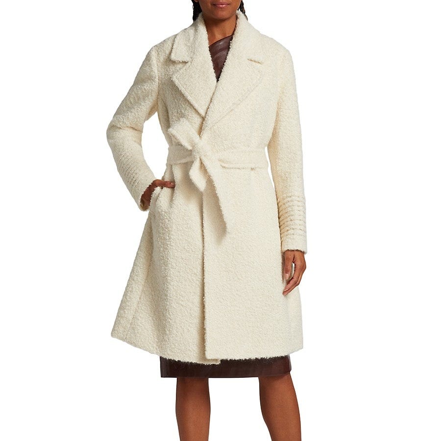 Belted Bouclé-Knit Coat Belted Bouclé-Knit Coat