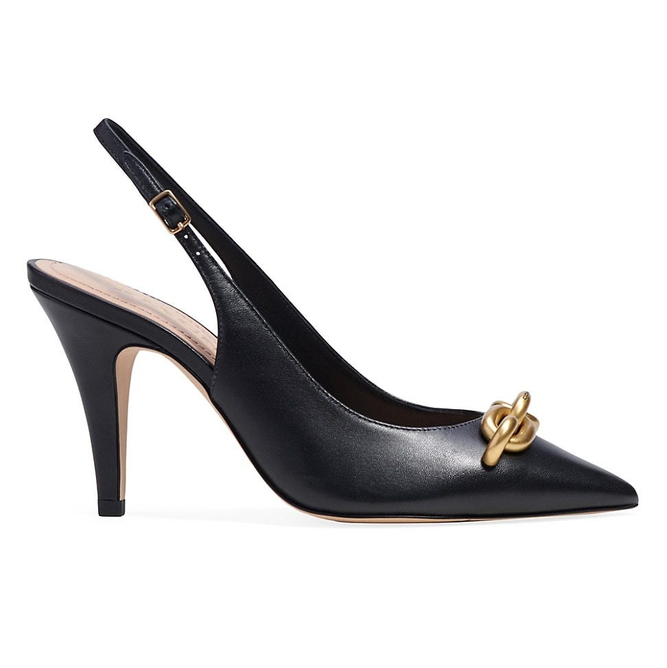 Sadie 90MM Leather Slingback Pumps Sadie 90MM Leather Slingback Pumps