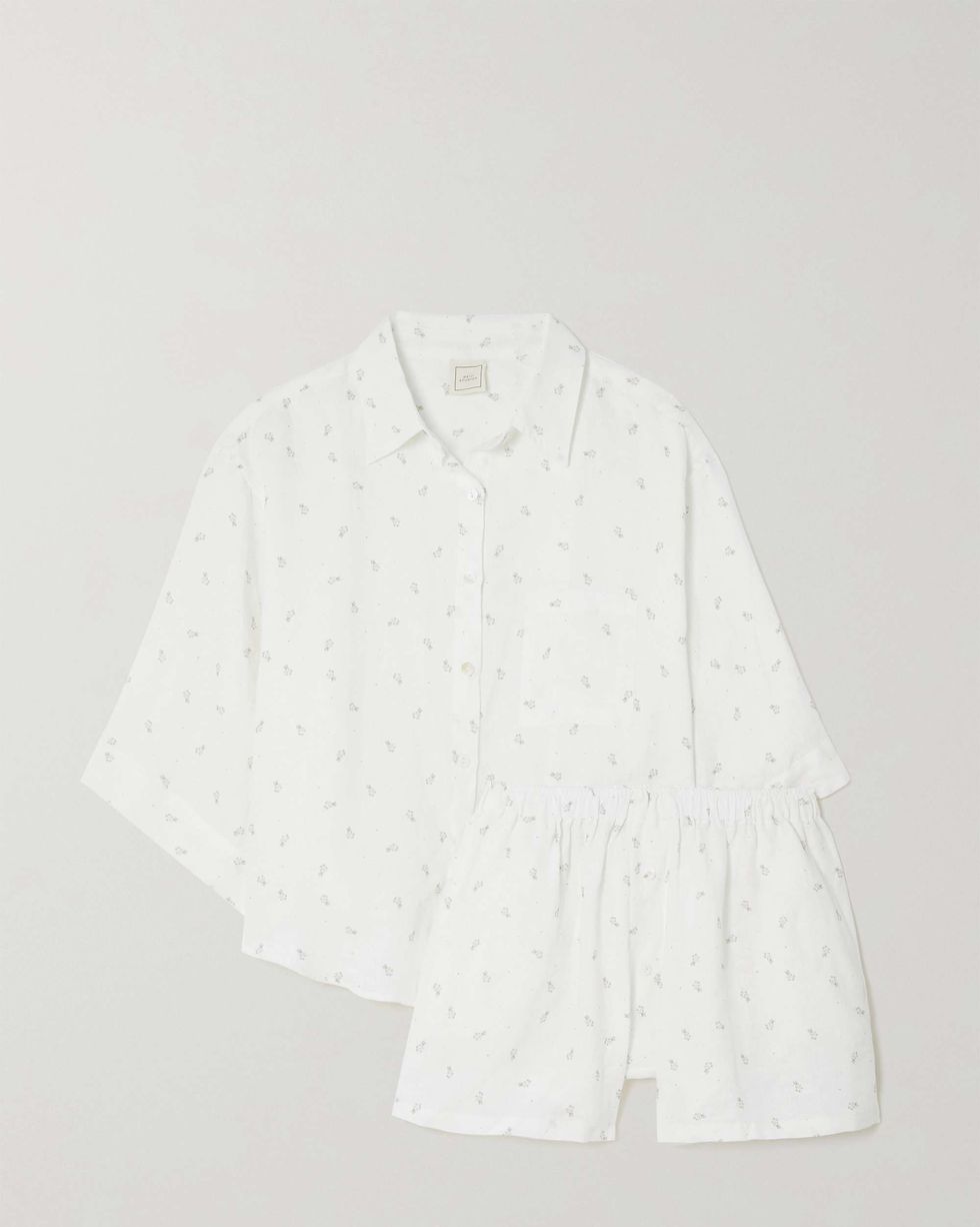 The 03 Printed Linen Pajama Set