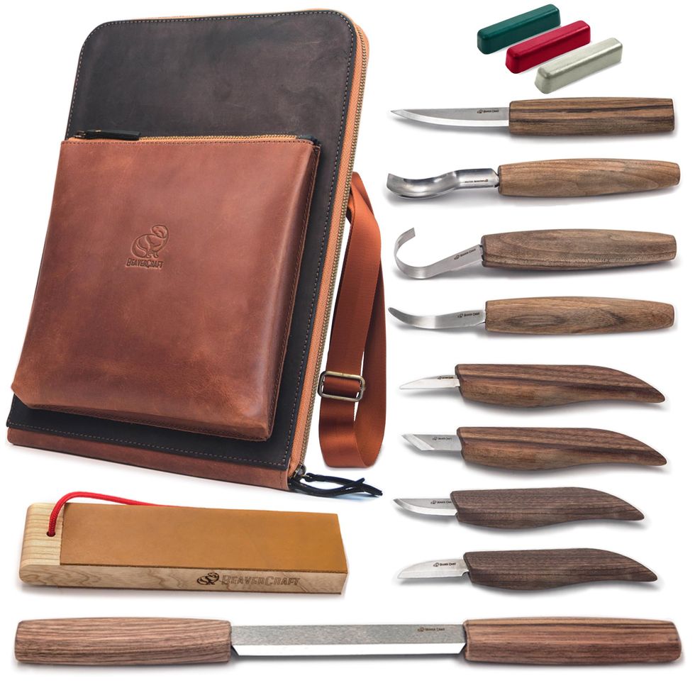 Multitool Wood Carving Chisel Knife Polishing Belt Kit Carpenter