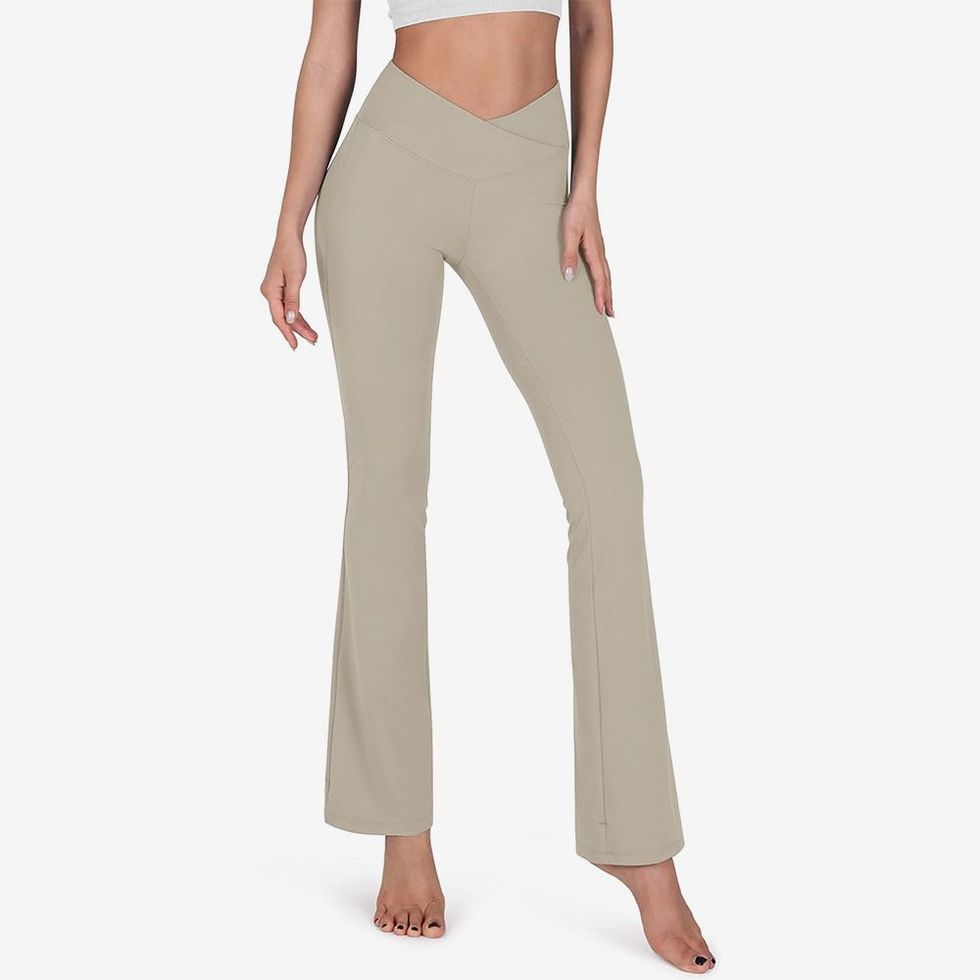 Buy ODODOS Camel Toe Free Crossover Leggings for Women with