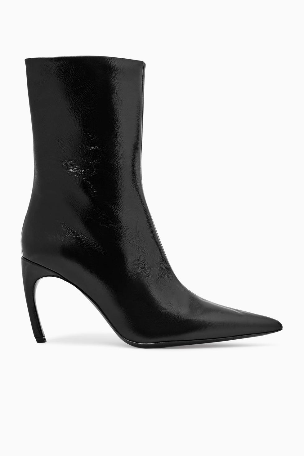 Pointed Leather Ankle Boots