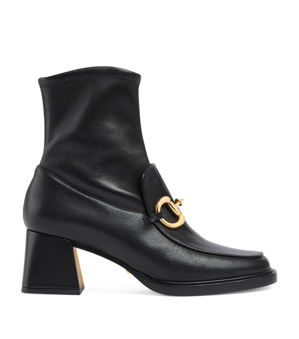 Leather Horsebit Ankle Boots