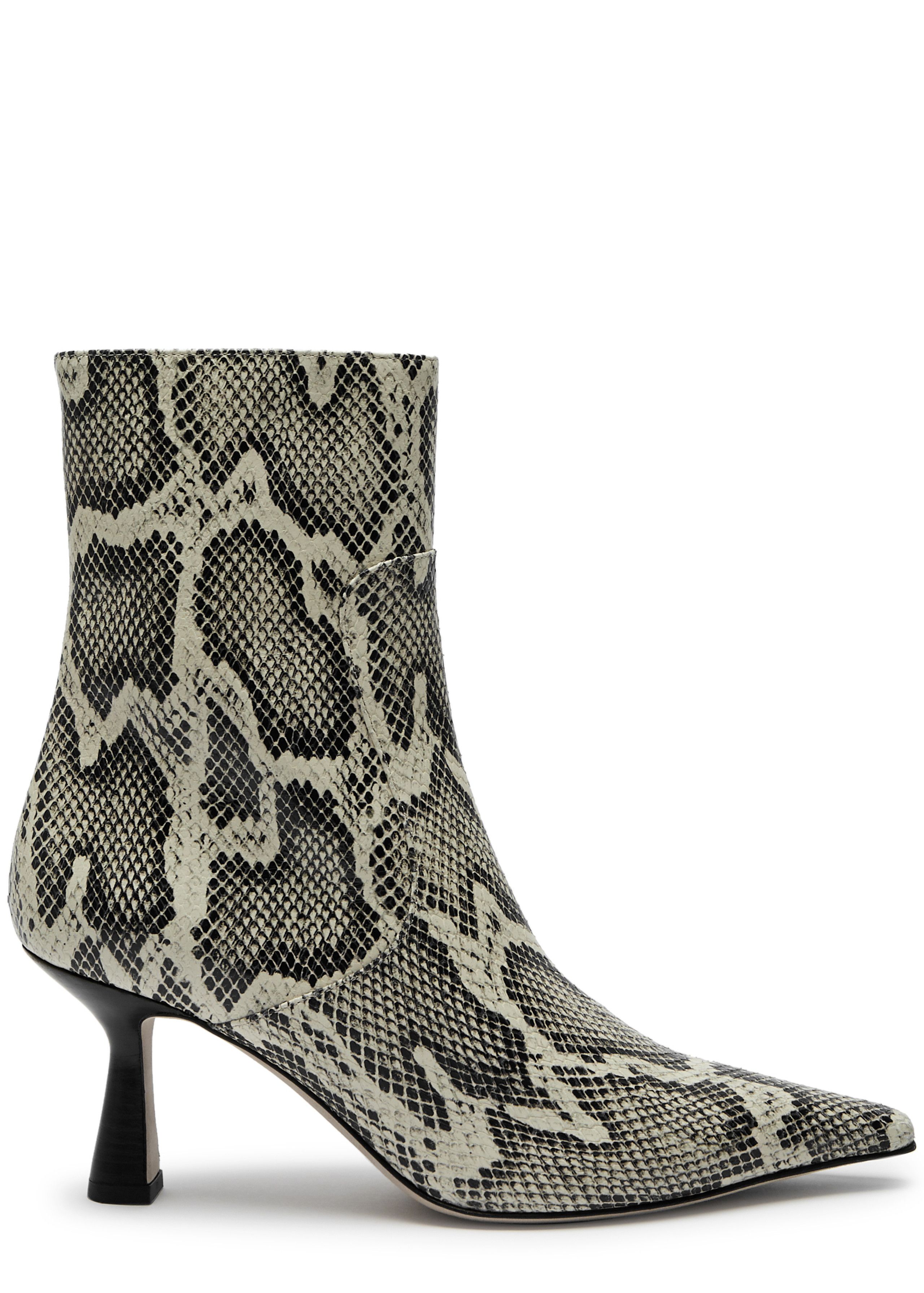 Snake print 2024 boot heels