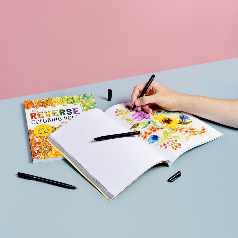 Reverse Coloring Book The Ultimate Way To Relax: Pages Have The