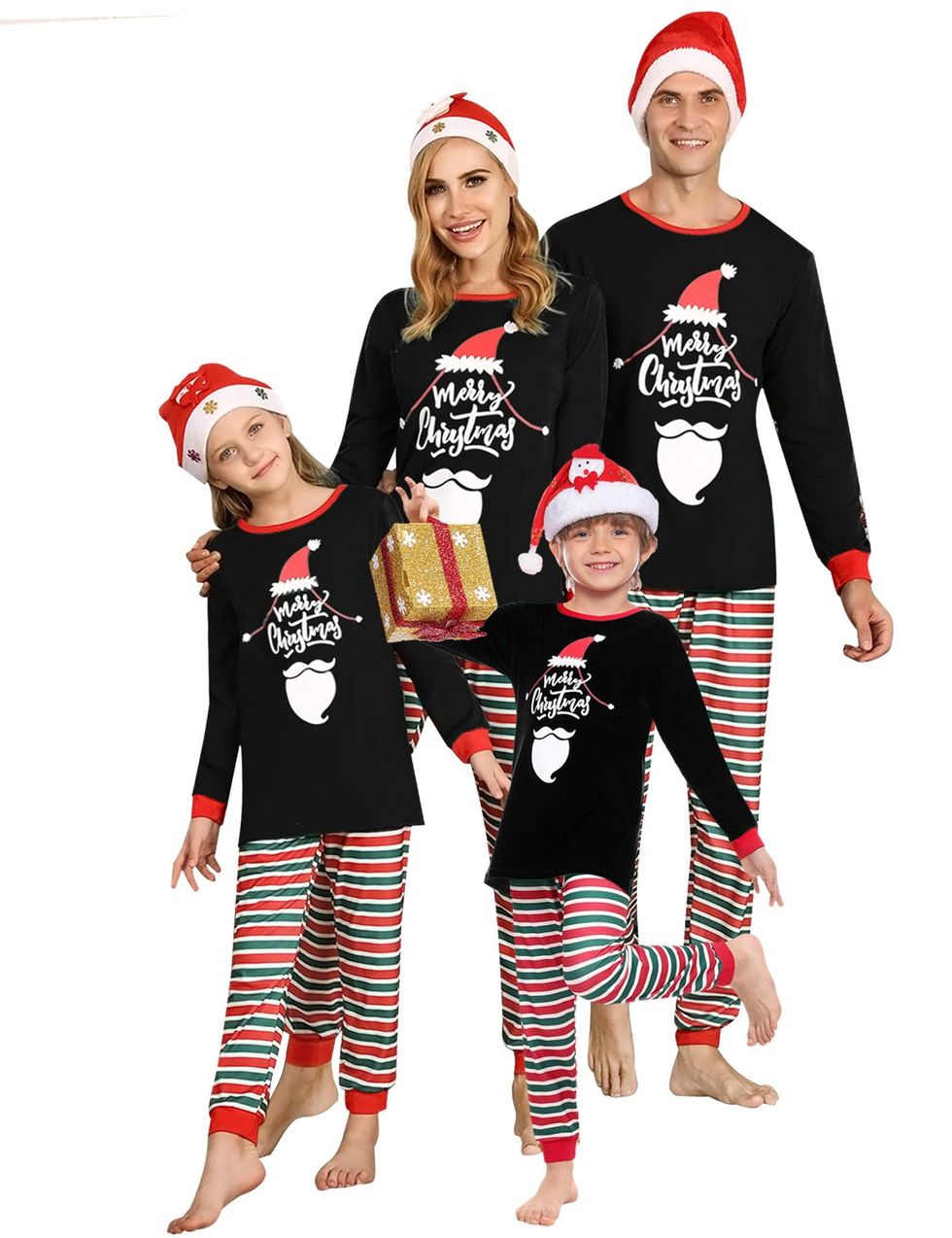 Conjunto de pijamas navideños para la familia