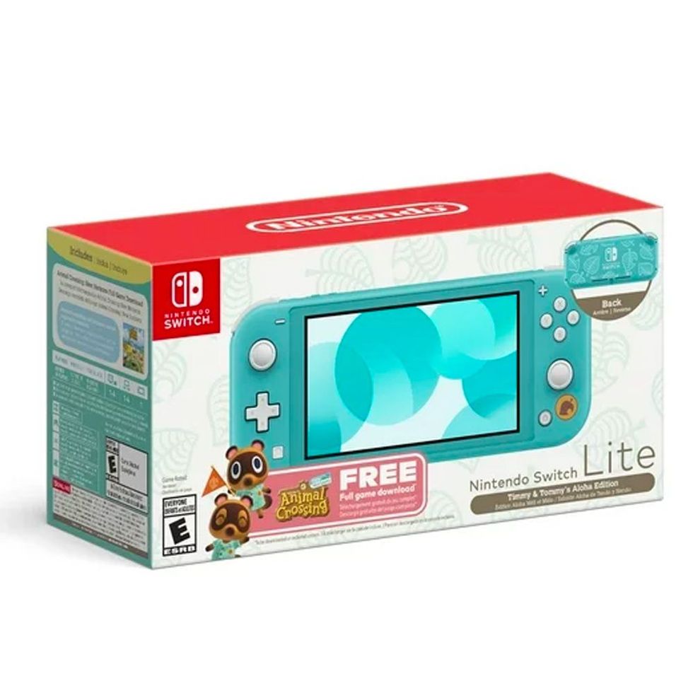Nintendo Switch Lite (Blue) Gaming Console Bundle with Luigi's
