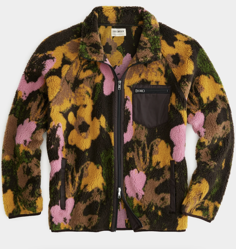 Floral Sherpa Full-Zip Jacket