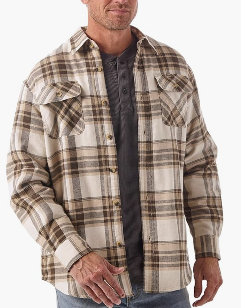 Long Sleeve Sherpa Lined Shirt Jacket