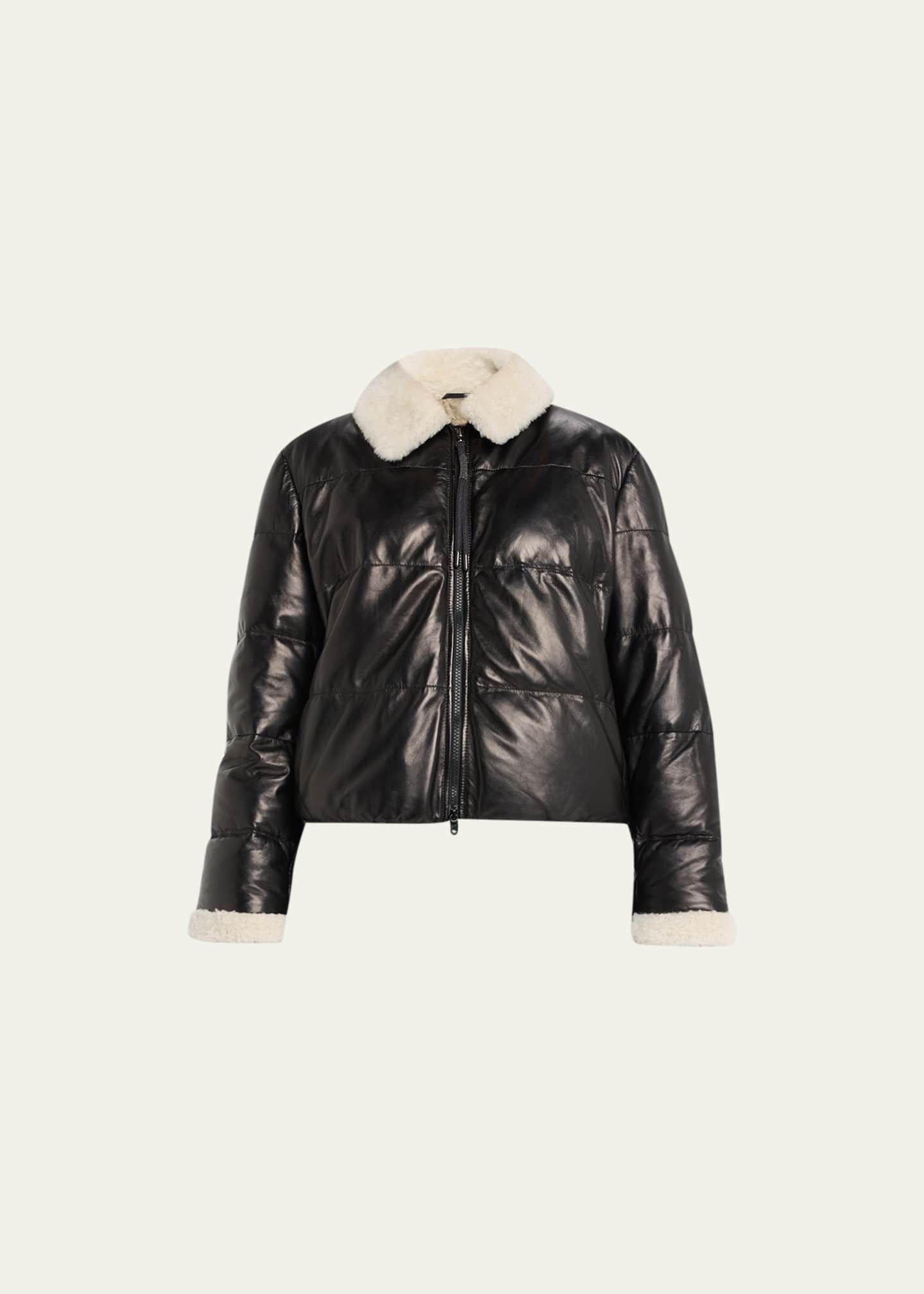 Scoop Women's Faux Leather Puffer Jacket, Sizes XS-XXL - Walmart.com