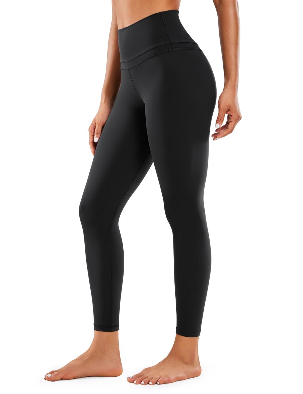 CRZ YOGA Women's Hugged Feeling Training Leggings 25 Inches - Compression  Leggings with Pockets Tummy Control Workout Tights