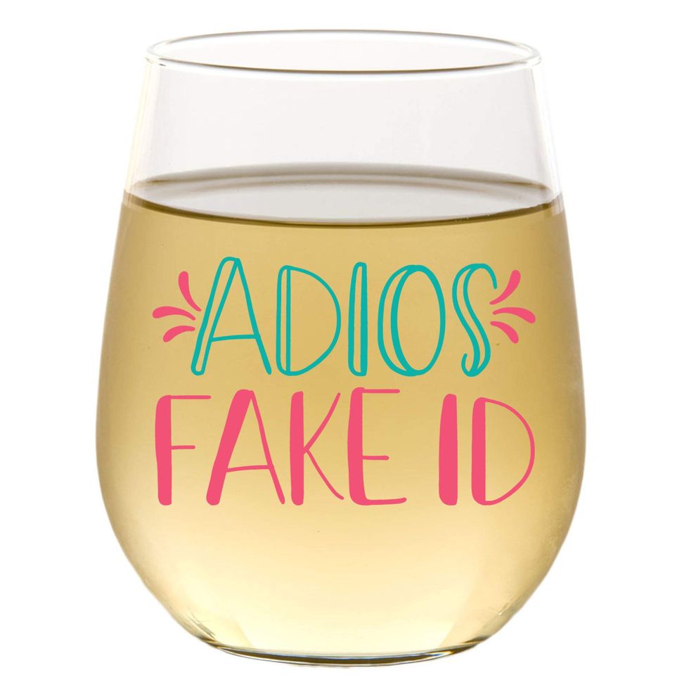 Adios Fake ID Glass