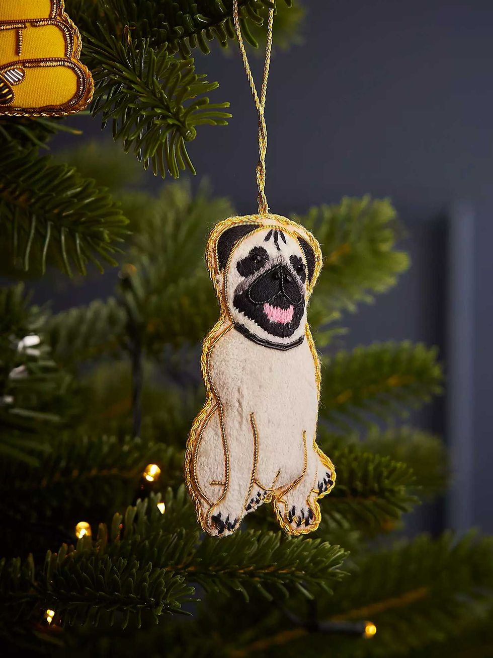 Fabric Pug Ornament
