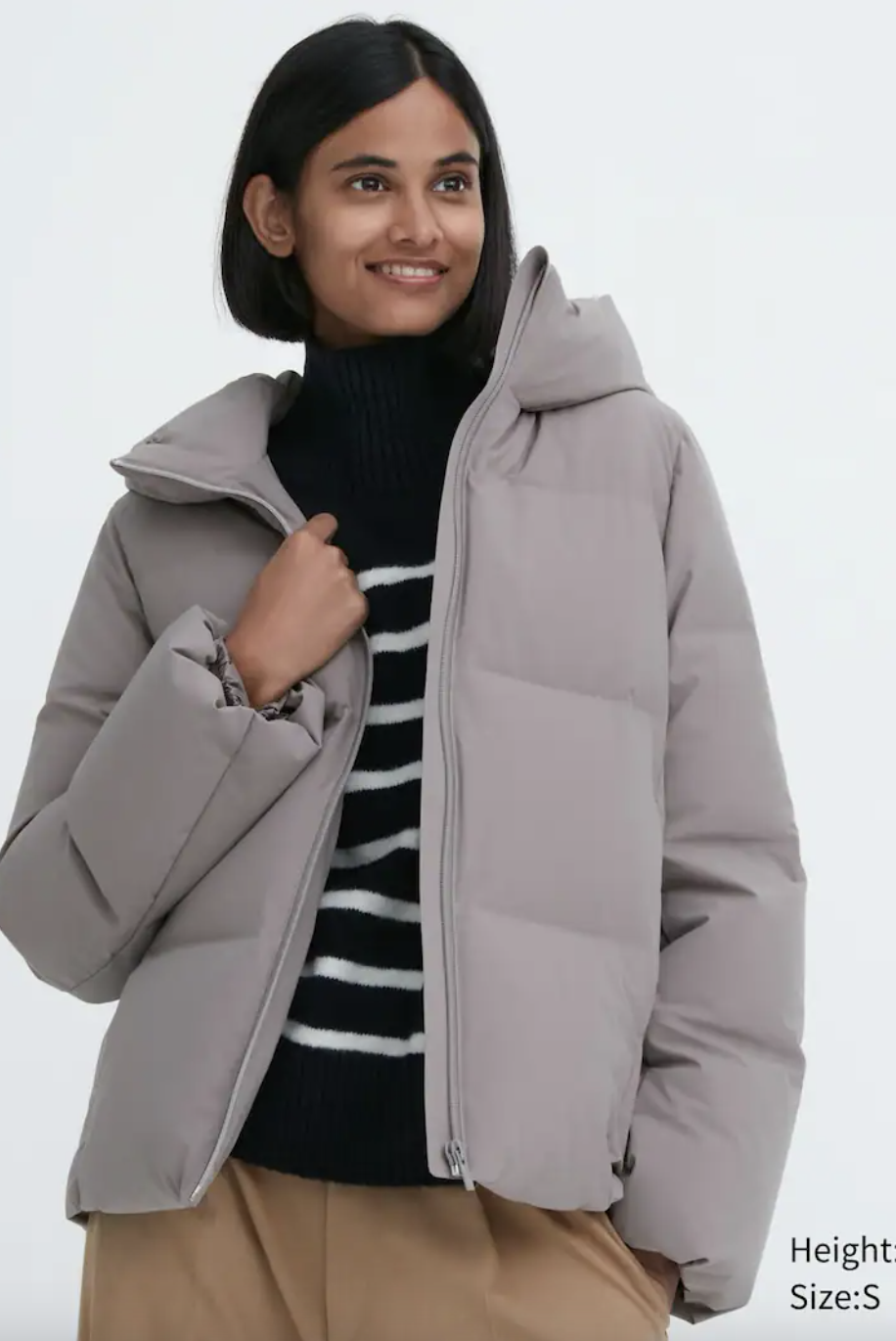 Seamless Cashmere Parka in Light Gray