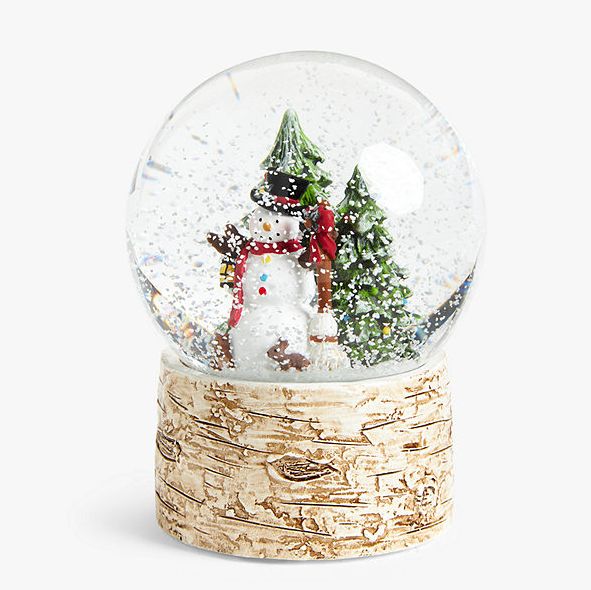 Cottage Snowman Snow Globe
