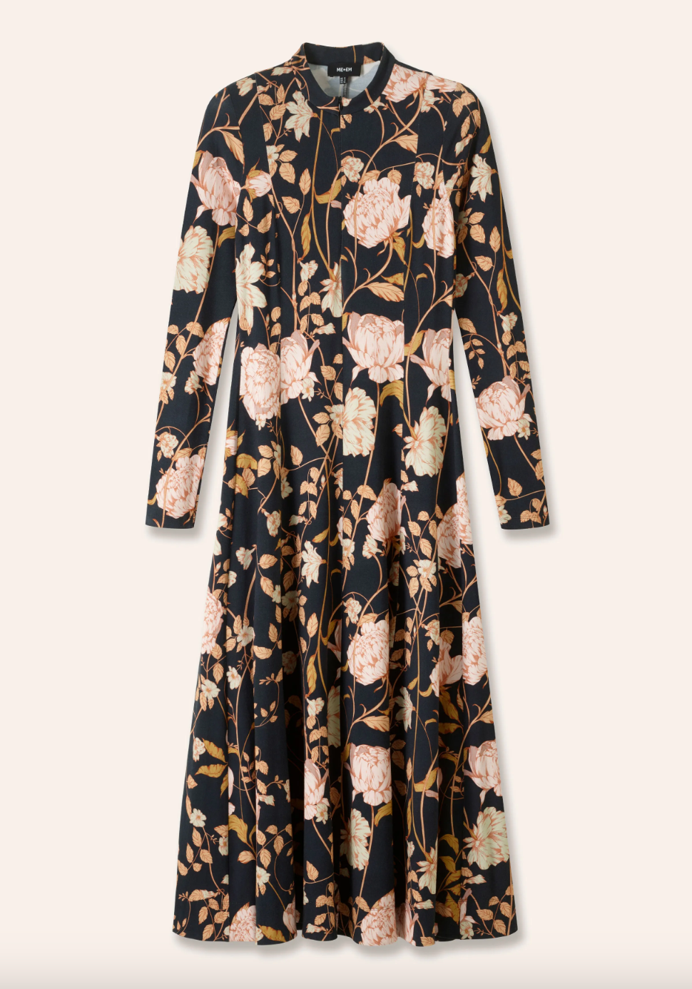 Romantic Floral Print Fit And Flare Maxi Dress