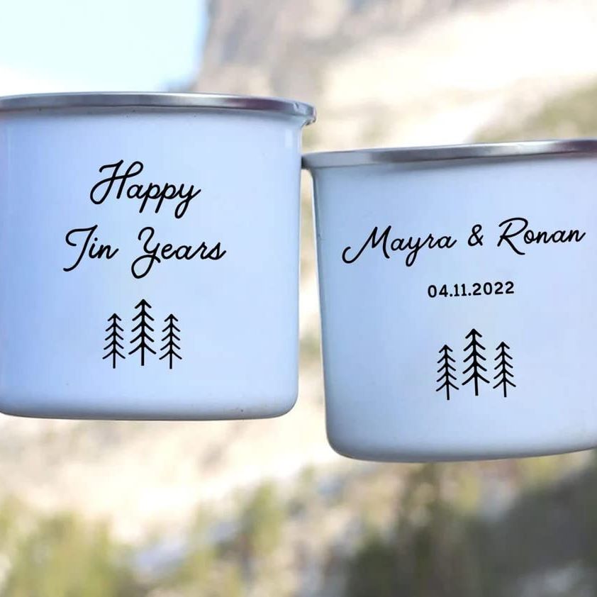 Personalized "Happy Tin Year" Anniversary Mug