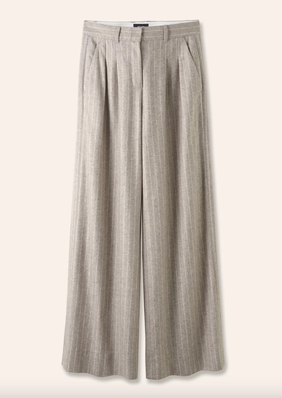 Italian Pinstripe Wide-Leg Trouser