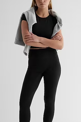 Charcoal Grey Cotton Rich High Waisted Legging