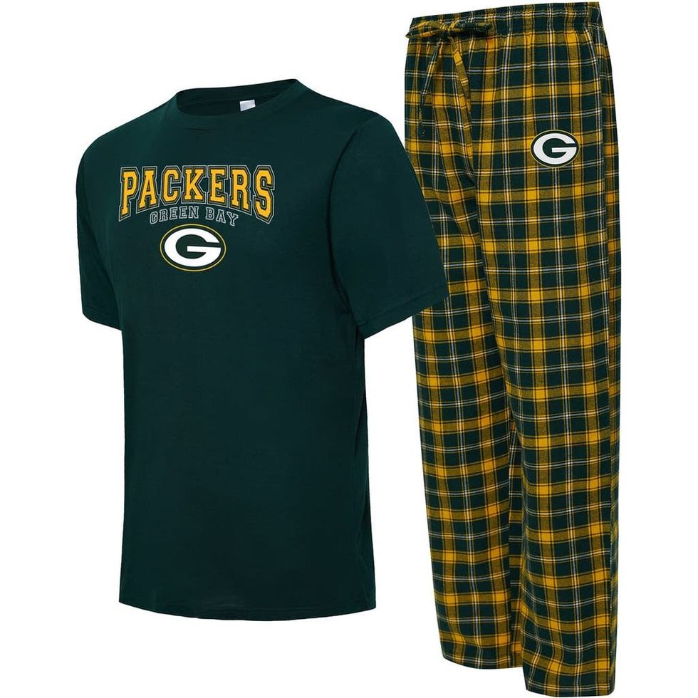 Green/Gold Green Bay Packers Arctic T-Shirt & Pajama Pants Sleep Set