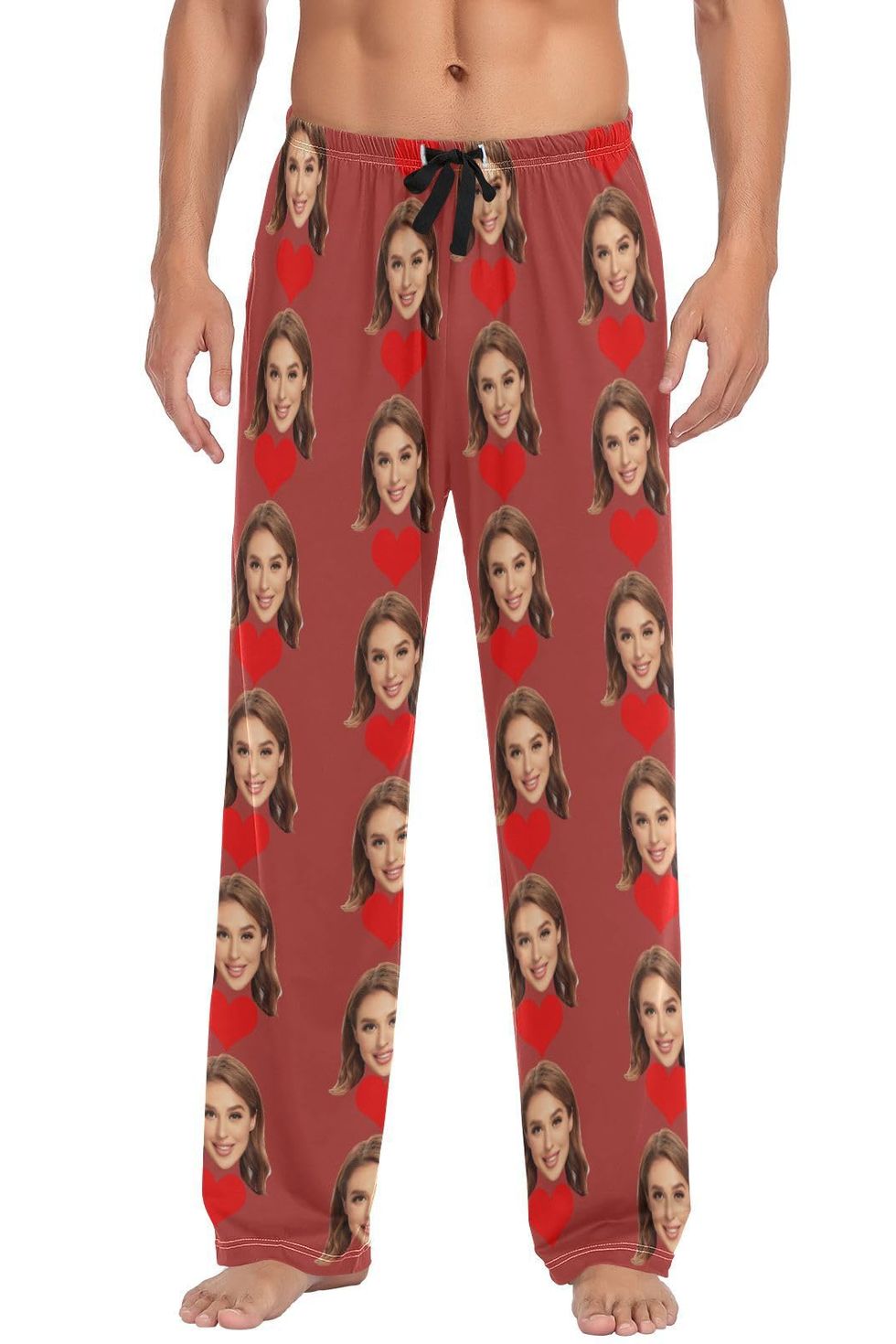 Personalized Photo Face Printed Mens Sleepwear Pajama Pants
