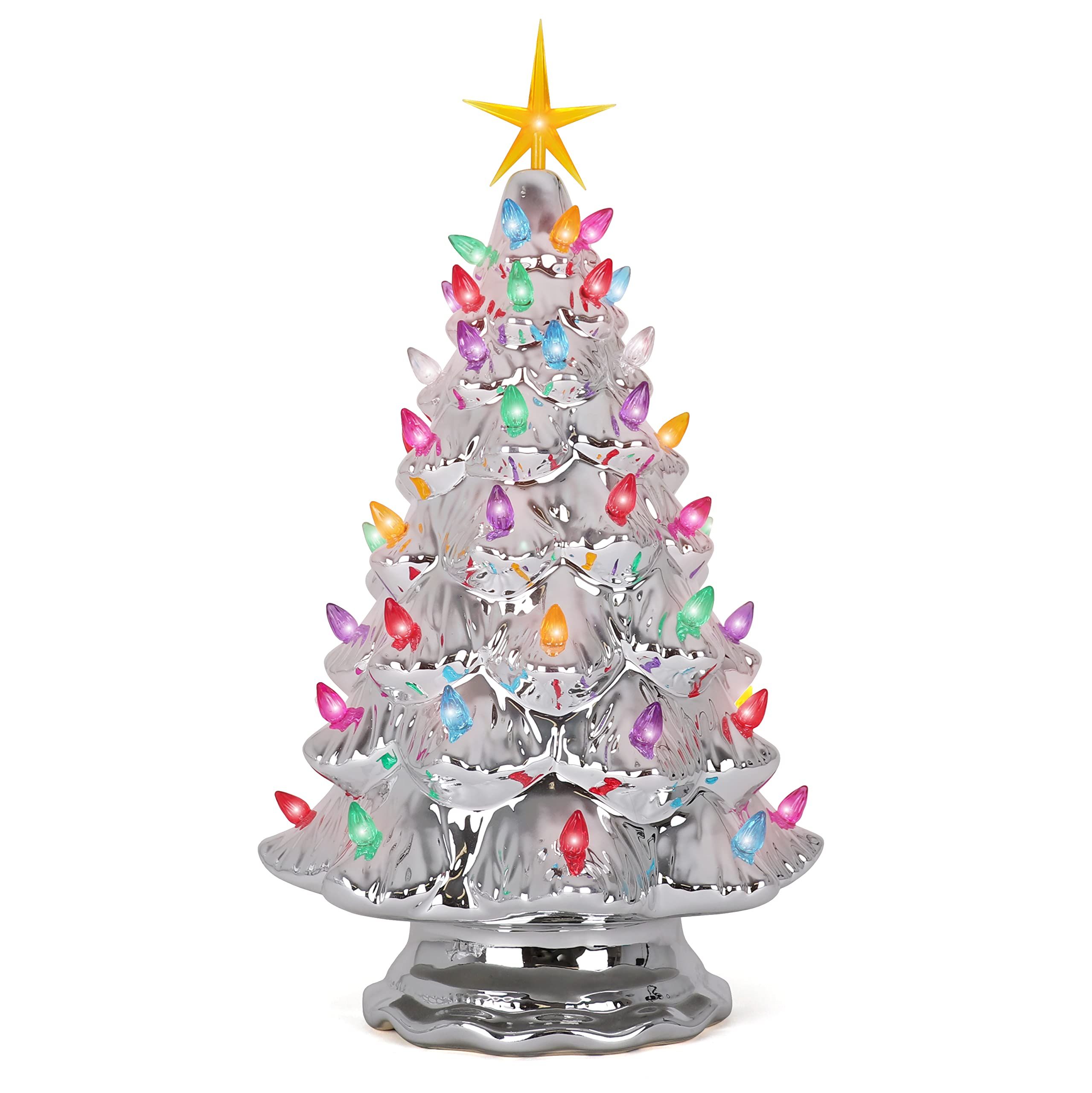 Electric ceramic christmas deals tree