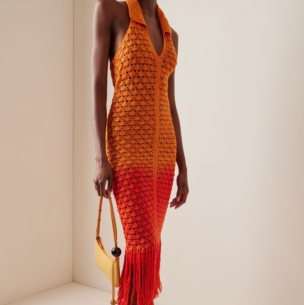Exclusive Summer Club Crocheted Silk Midi Dress