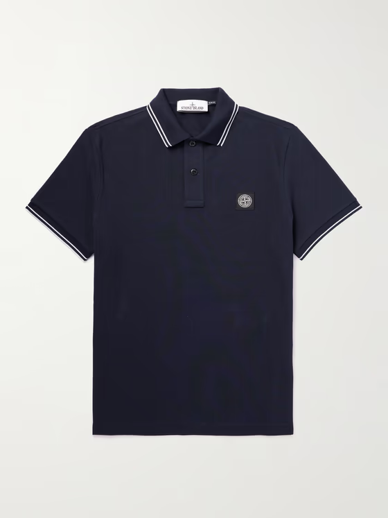 Logo-Appliquéd Cotton-Blend Piqué Polo Shirt